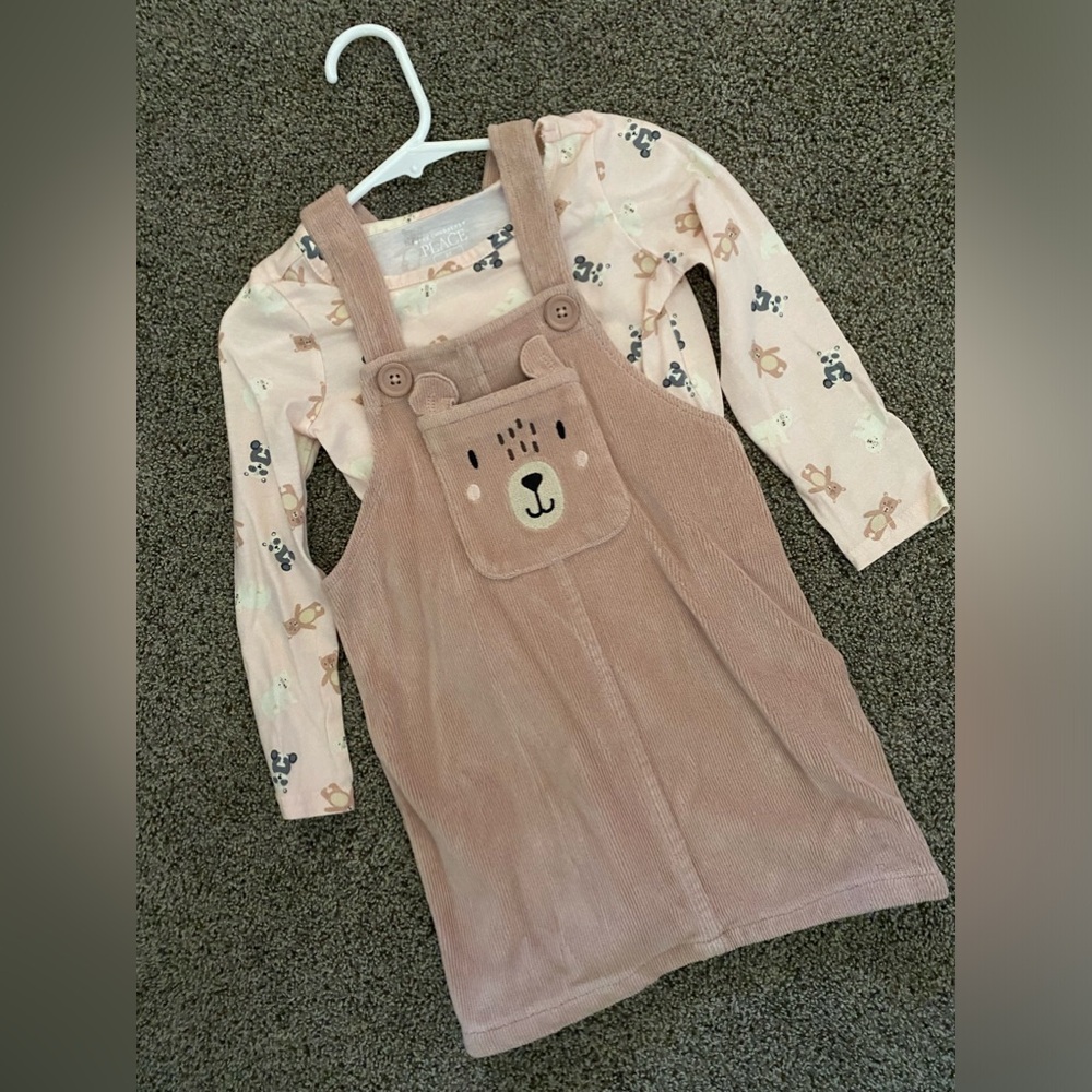 2T Fall Toddler Dress with matching long sleeve tee